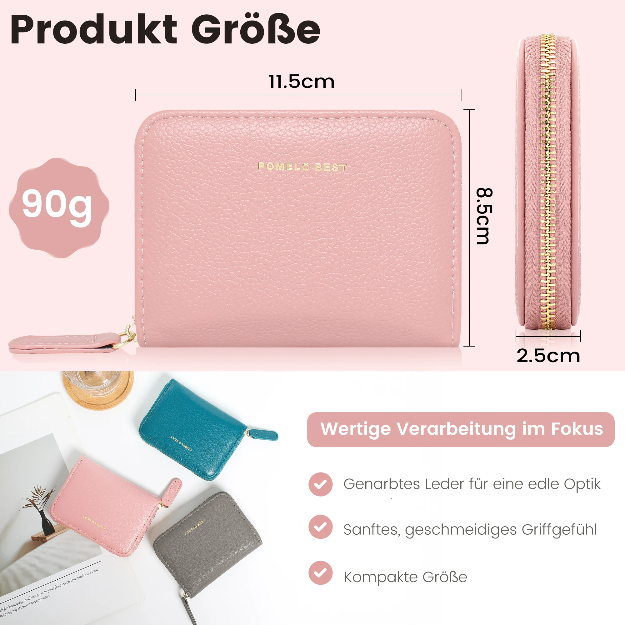 Pomelo Best Women's Wallets Tassel Short Wallet For Woman Zipper Mini rfid Purse Ladies Small Wallet Female Leather Card Holder