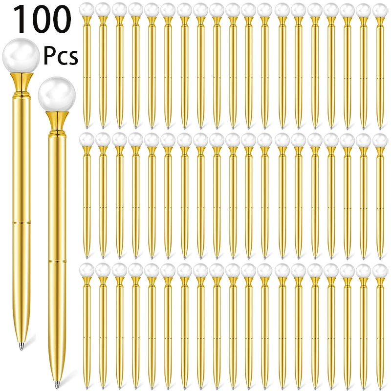 

Металлическая шариковая ручка, 100 шт., офисные принадлежности, принадлежности для письма, подарок
