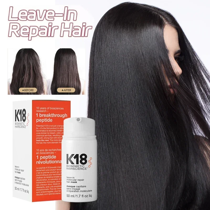 50ml K18 Hair Treatment Original Leave-In Molecular Repair Hairs Mask Damage Restore Soft Deep Keratin Scalp Treatment Hair Care