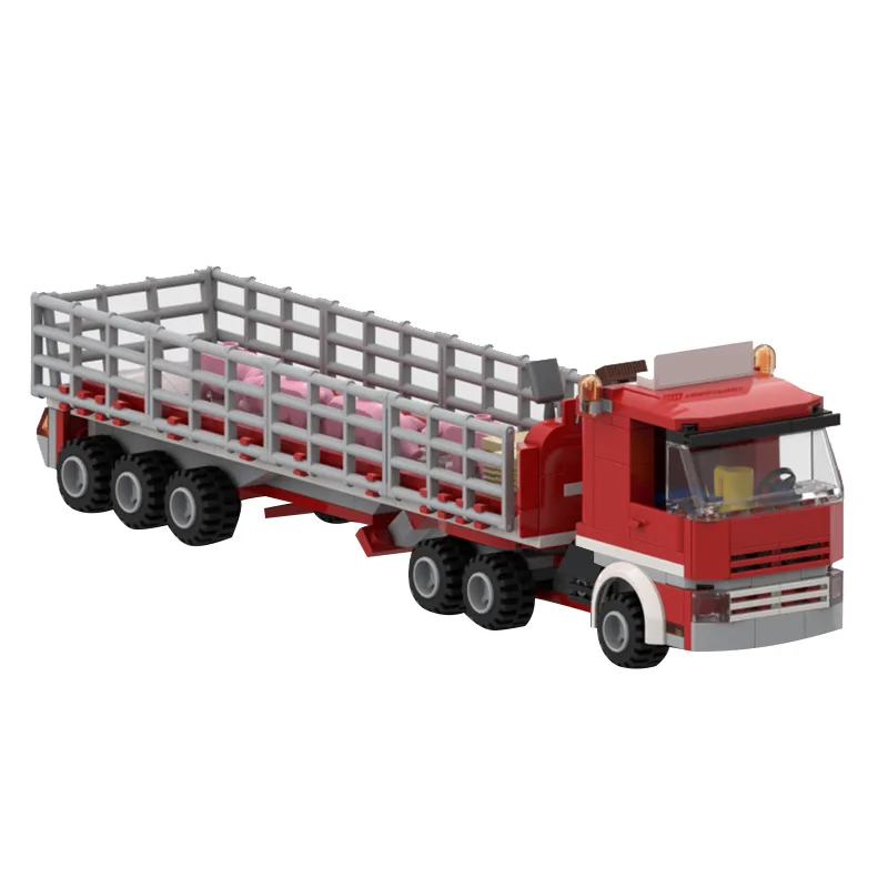 AIAIAITOY Technical City Farm Transport Truck & Trailer Cars Building Blocks Bricks Set Kids Toys Gifts For Boys And Girls