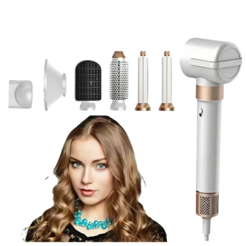 Multifunctional hot air comb high speed brushless noise reduction styling hair dryer hair dryer curling iron all in one tools