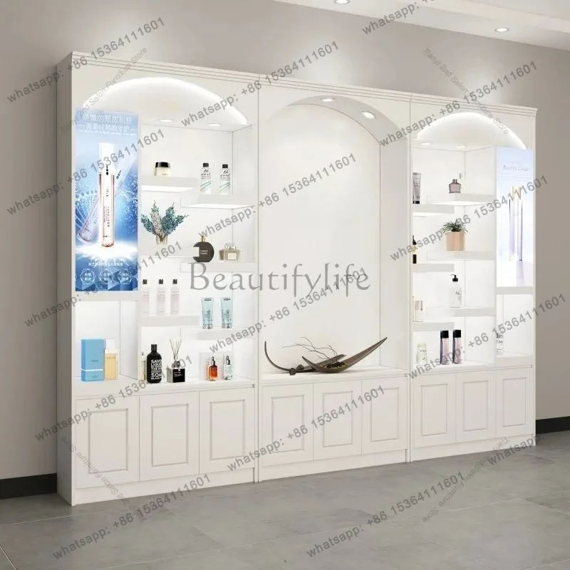 LJY Modern Minimalist Cosmetics Display Cabinet Nordic Beauty Salon Nail Salon Product Display Rack High-end Office Furniture