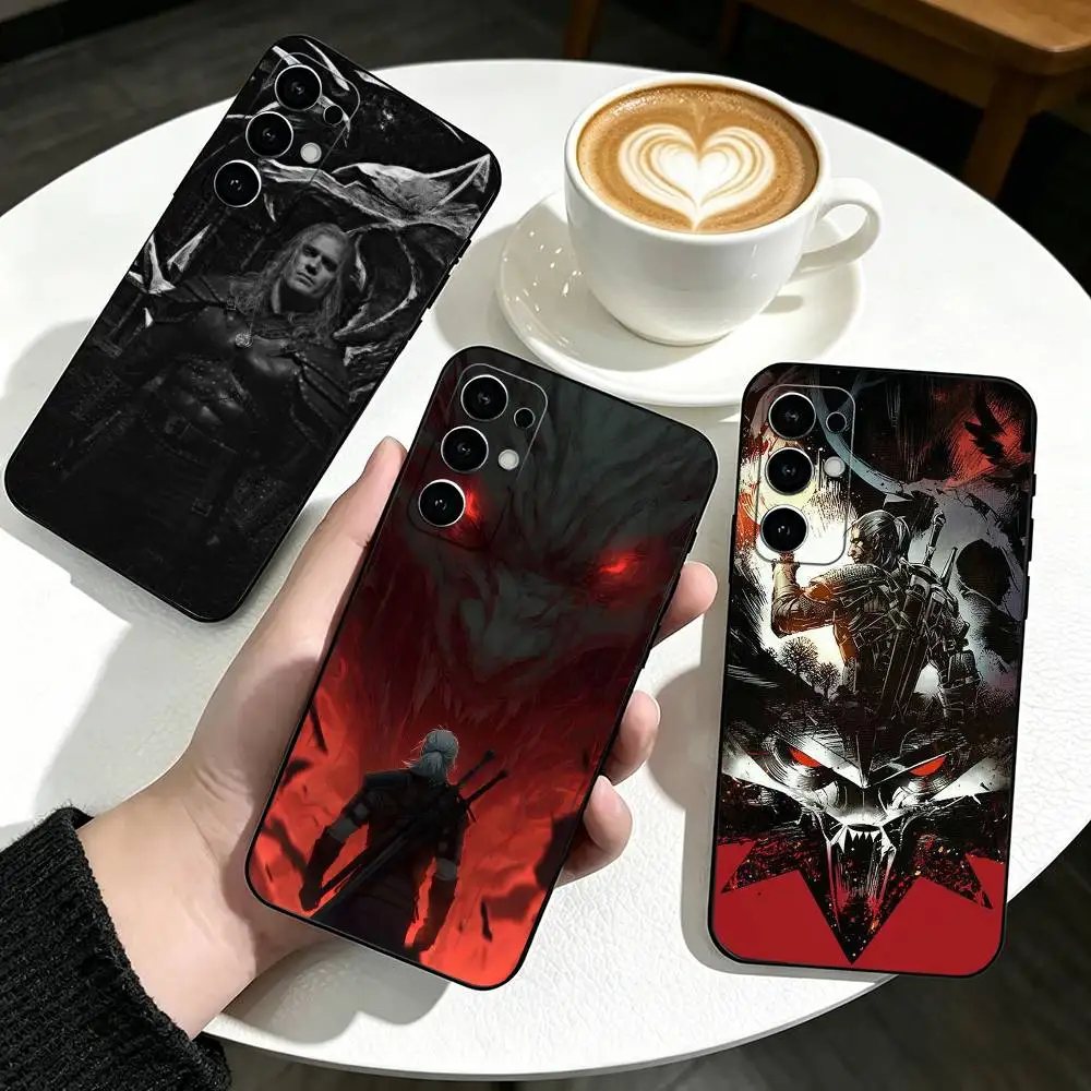 Funda para Teléfono con Diseño de W-Witcher Wiedzmin-n para Samsung S25, S24, S21, S22, S23, S30, Ultra, S20, Plus, Fe, Lite, Note, 10, Negra
