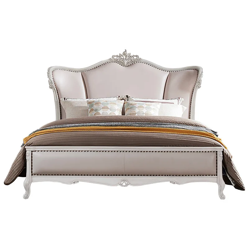 

American style, light luxury, leather art bed, double, modern, simple, solid wood