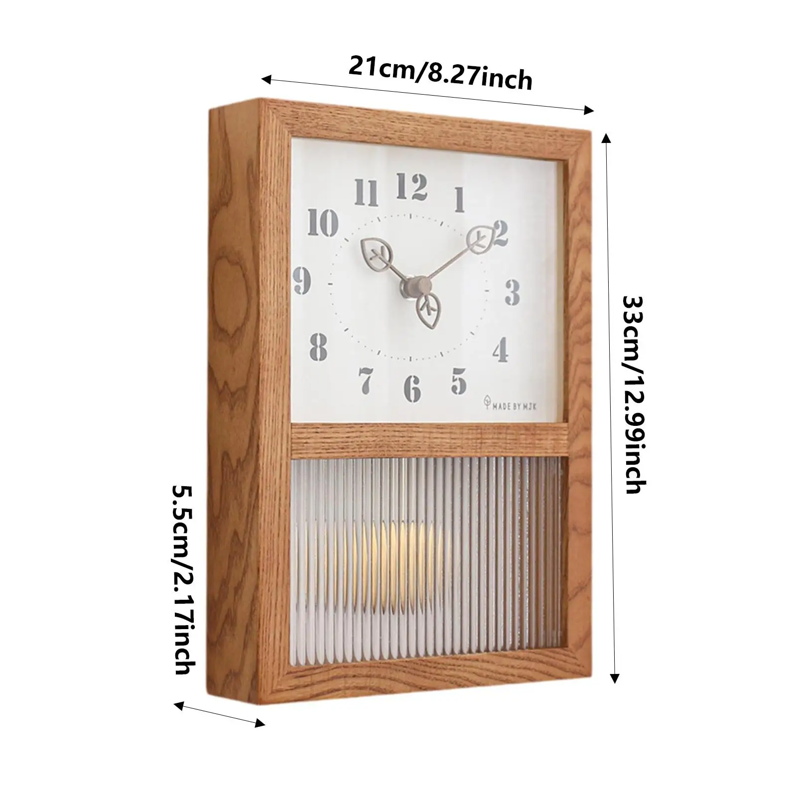 

Hanging Wall Clock 12 Hour Display No Ticking for Restaurant Home Bedroom
