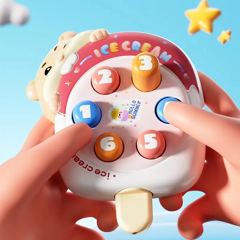 Mini handheld whack-a-mole toy decompression small toy boys and girls educational pressing small toy
