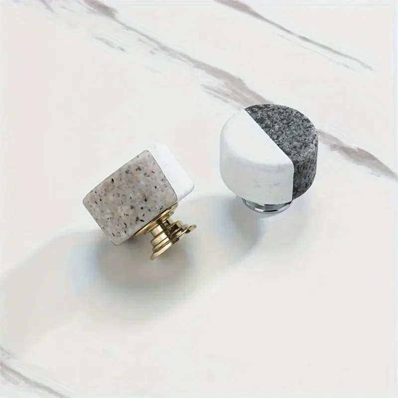 

6 шт. современные красочные мраморные ручки для ящиков шкафа, роскошные скандинавские алюминиевые ручки комода.