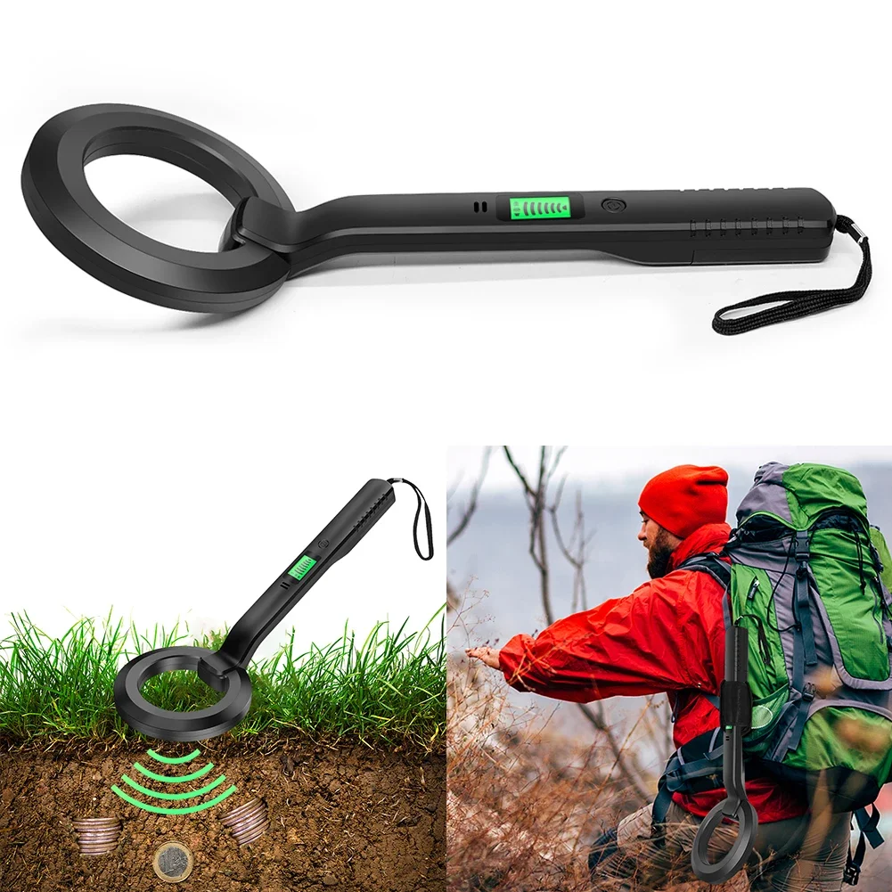 Metal Detector High Sensitivity Coil Metal Detect Tool 360°Scanning Security Checker 3 Modes for Treasure Hunting Metal Detect