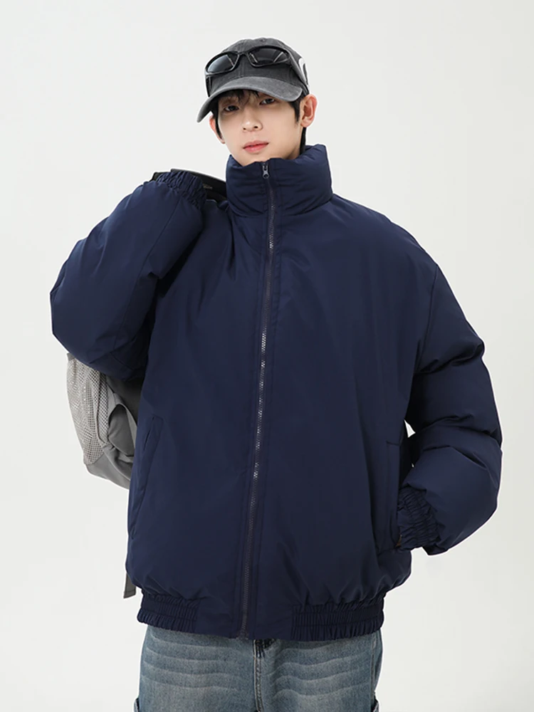 

Tibetan Blue Thiened Winter Jaet Cotton Workwear for Men Stand Collar Flight Jaet American Sle Haome Outerwear