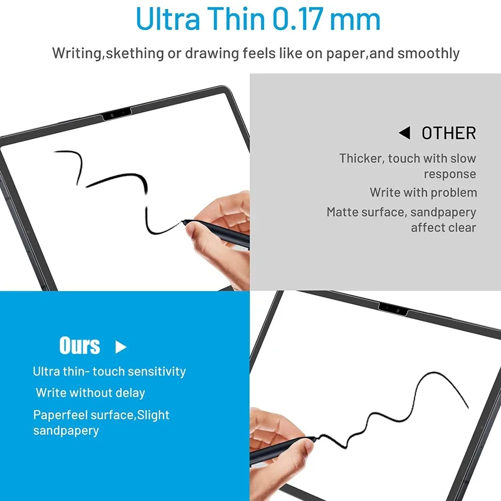 Paper Like Screen Protector For Samsung Tab S7 11 S8 S6 Lite 10.4 A7 Lite SM-P610 T870 T220 X700 PET Matte Write Painting Film