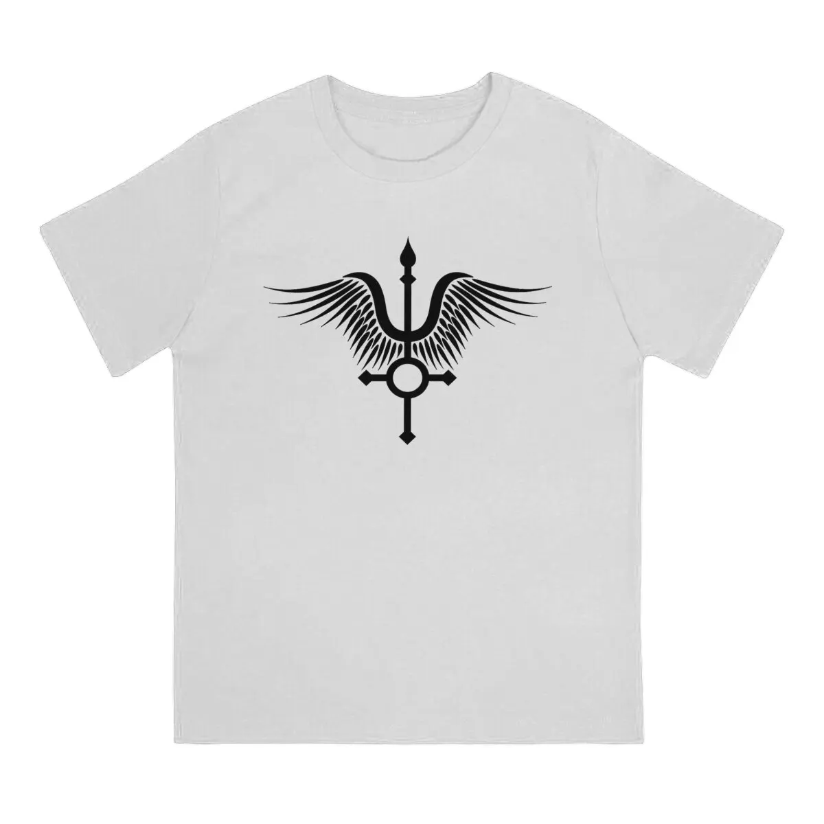 Men Feather Cross (in black) Classic T-Shirt Fashion Style  Hipster Ofertas O Neck Graphic Tshirt