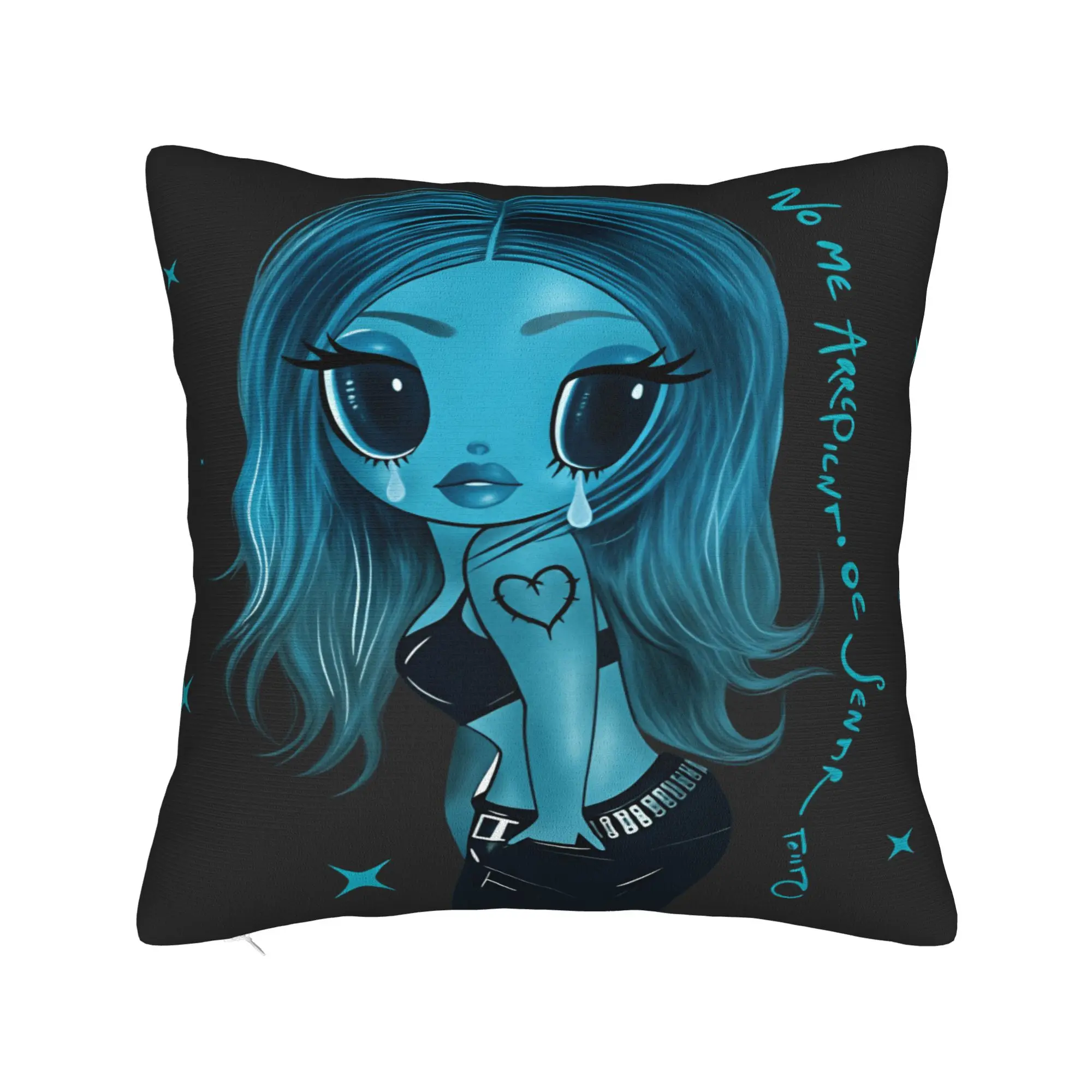 No Me Arrepiento De Sentir Tanto Karols G Pillow Case  Soft Pillow Cover Funny Cushion Cover For Couch Sofa Bedroom