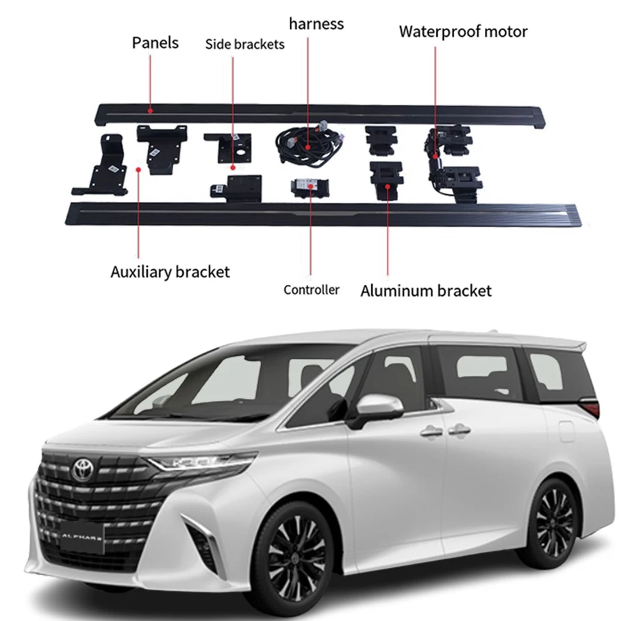 

Automatic Foot Step Electric Side Step Power Footrest Retractable Long Board for 2024 Toyota Alphard Vellfire 40