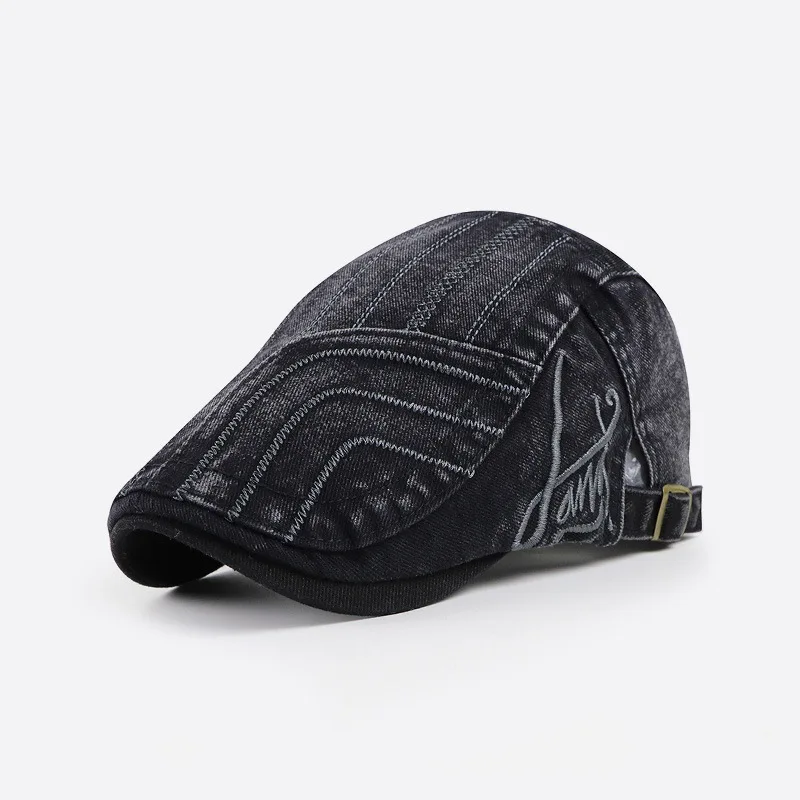 Peaked Cap Men's Washed Denim Distressed Spring And Autumn Leisure Young And Middle-aged Advance Hats Factory Direct Sales