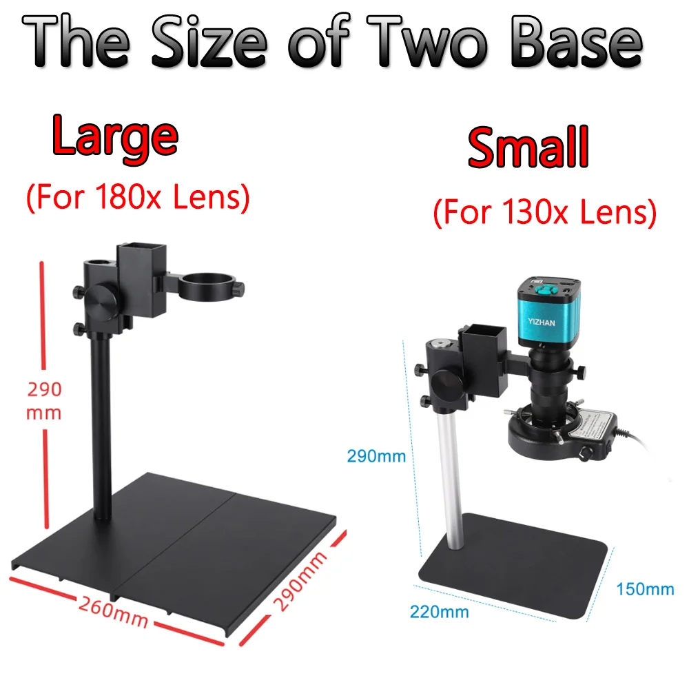 Nice-power 48MP Industiral Microscope 4K Video USB HDMI Digital Camera Continuous Zoom 180X C-Mount Soldering Phone Repair Tools