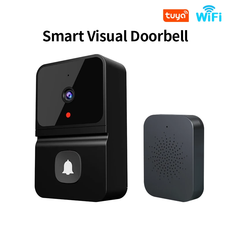 

Tuya WIFI Infrared Night Visual Intercom Doorbell Smart Home Security Monitor Wireless Camera Doorbells Google Voice Control