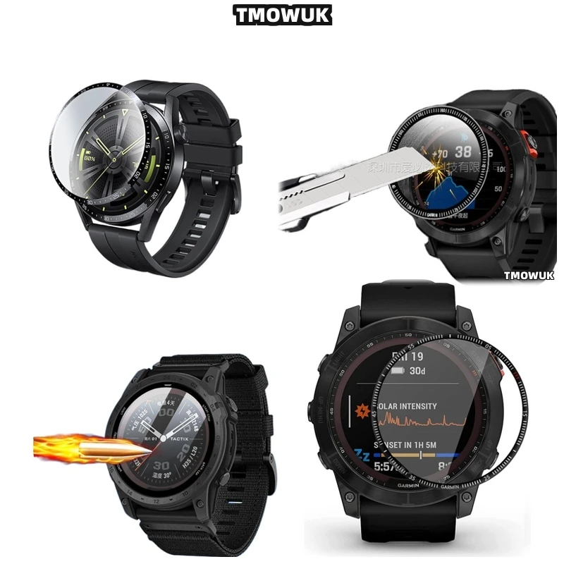 

For Garmin Fenix 6 7 8 7X 6X 7S 47mm 51mm Anti - Scratch Screen Film Full Cover Flexible 3D Curved