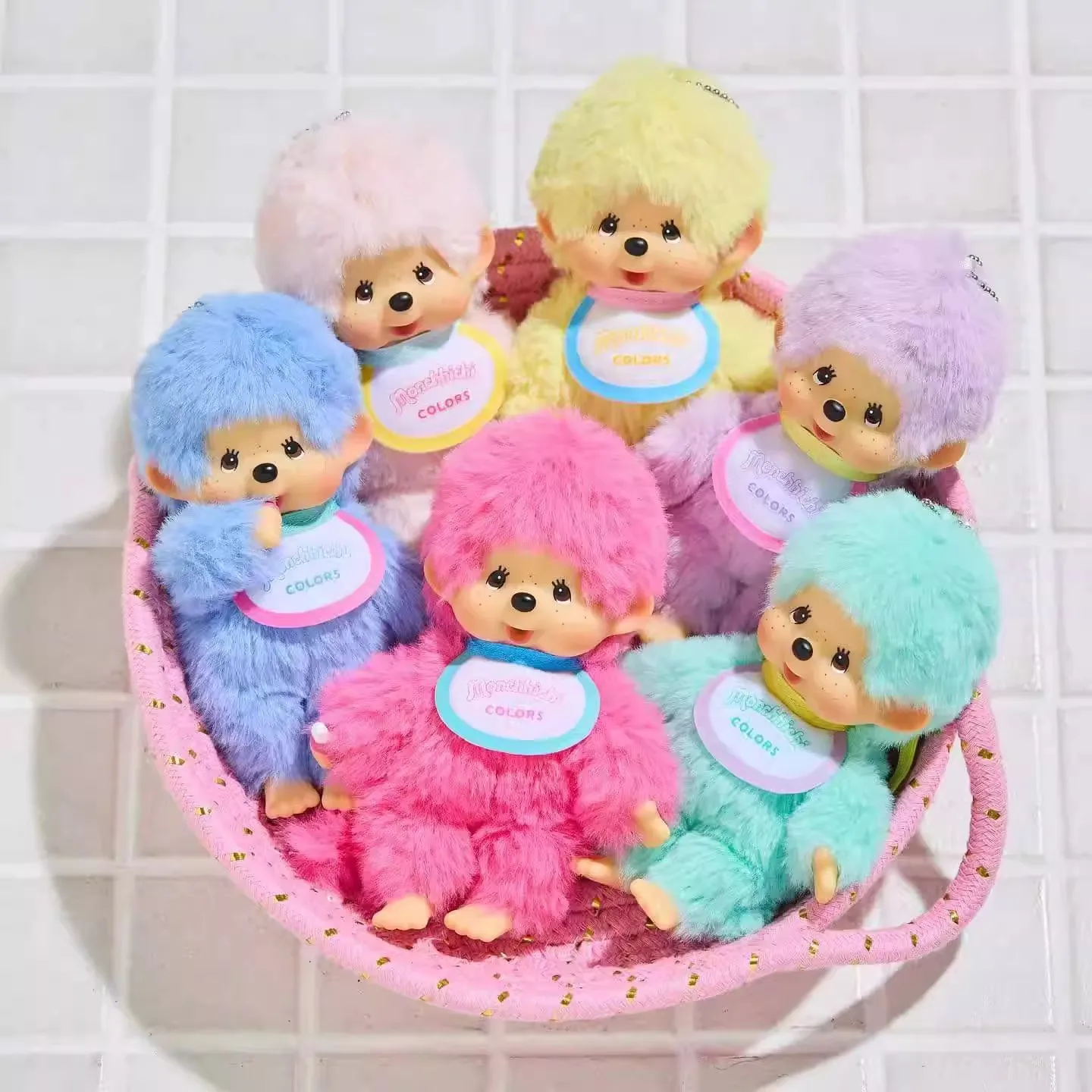 Mengqiqi muñeco de peluche de dibujos animados lindo bolso escolar colgante creativo llavero de coche animación personalizada periférico regalo de vacaciones