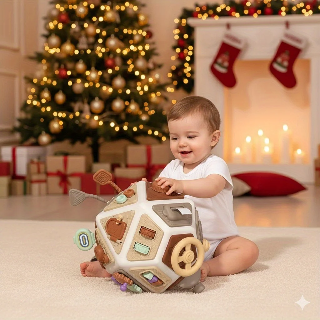 

Baby toy polyhedron, baby busy grasp ball, early childhood educational toy gift