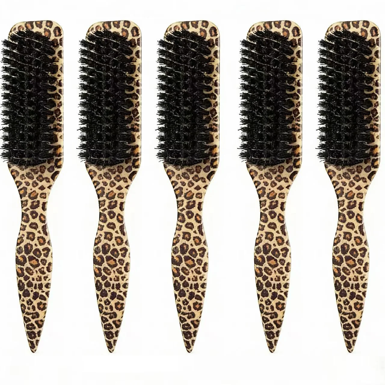 4pcs Bristle Slick Back Hair Brush for Sleek Ponytail Bun & Smoothing Baby Hairs, Flyaways, Edge Control - Backcombing & Teasing