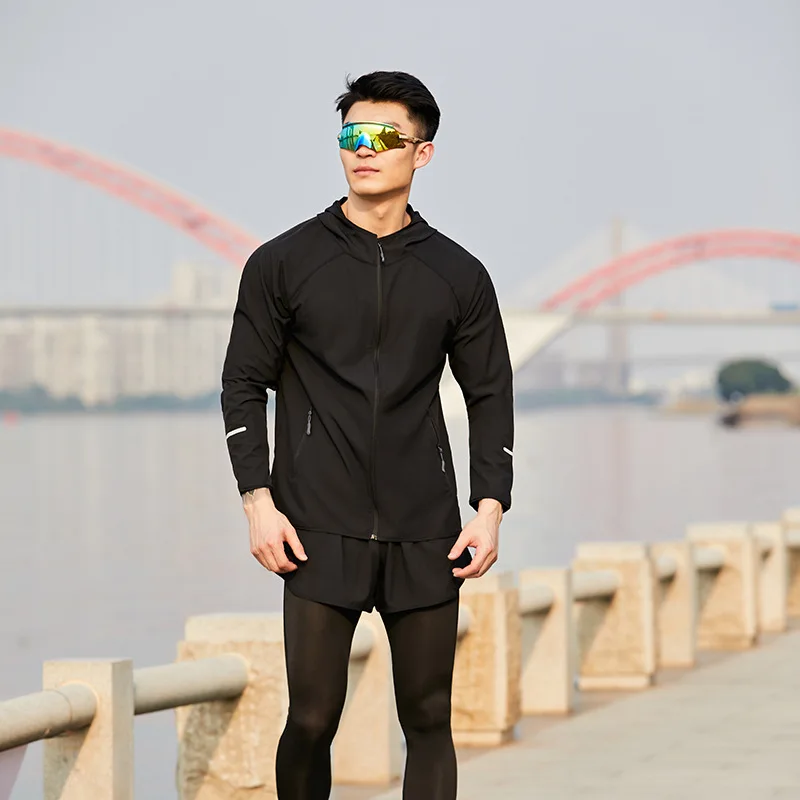 Spring Coat Men's Jackets Quick Drying Anti Wind Drying Clothes Running Training Basketball Equipment Long Sleeved Fitness Cloth