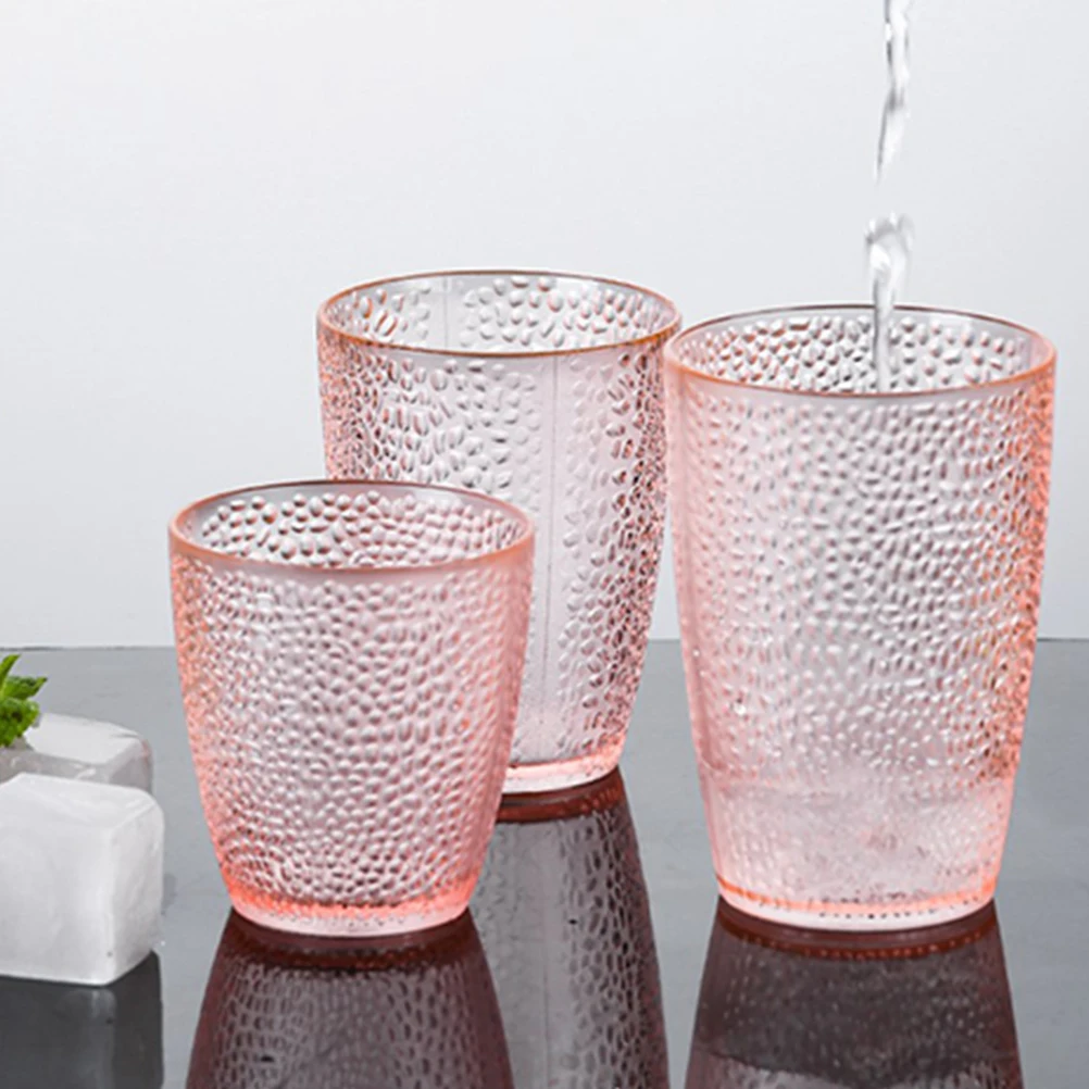 5Pcs Clear Acrylic Water Mug Stackable Beer Cup Cocktail Cups Water Tumbler Acrylic Drinking Glasses Bar Party Drinking Cups