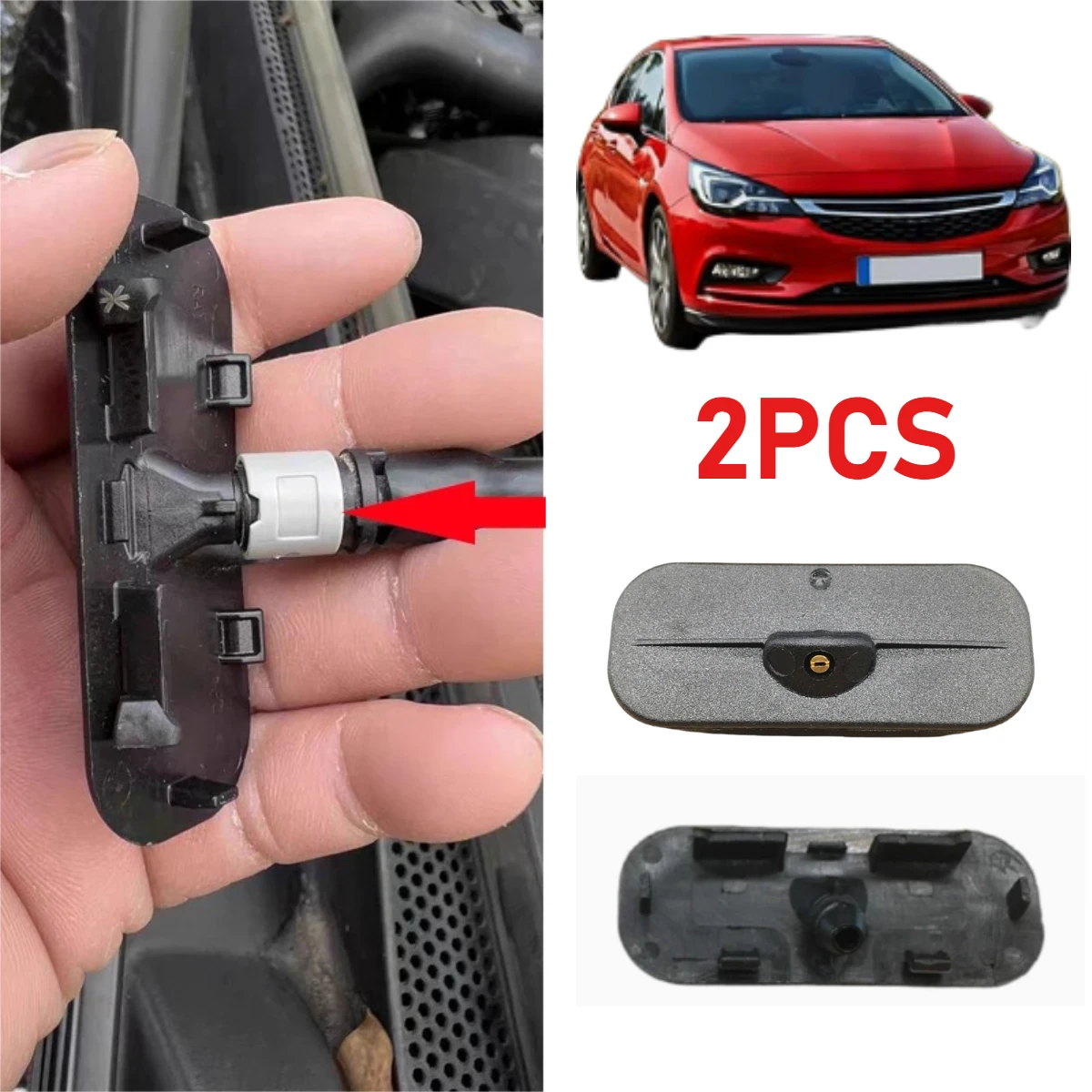 Image of 2 stücke für Opel Auto Waschanlage Düse Scheibenwaschanlage Düse für Astra K Teilenummer 13390451 84011259 39140052 Wasser Spray düse