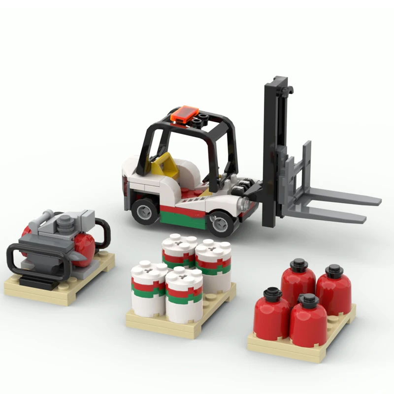MOC NEW 108PCS City Engineering Modular Octan Forklift Model DIY Creative Ideas ChildToy Christmas Gift Technology Bricks Blocks