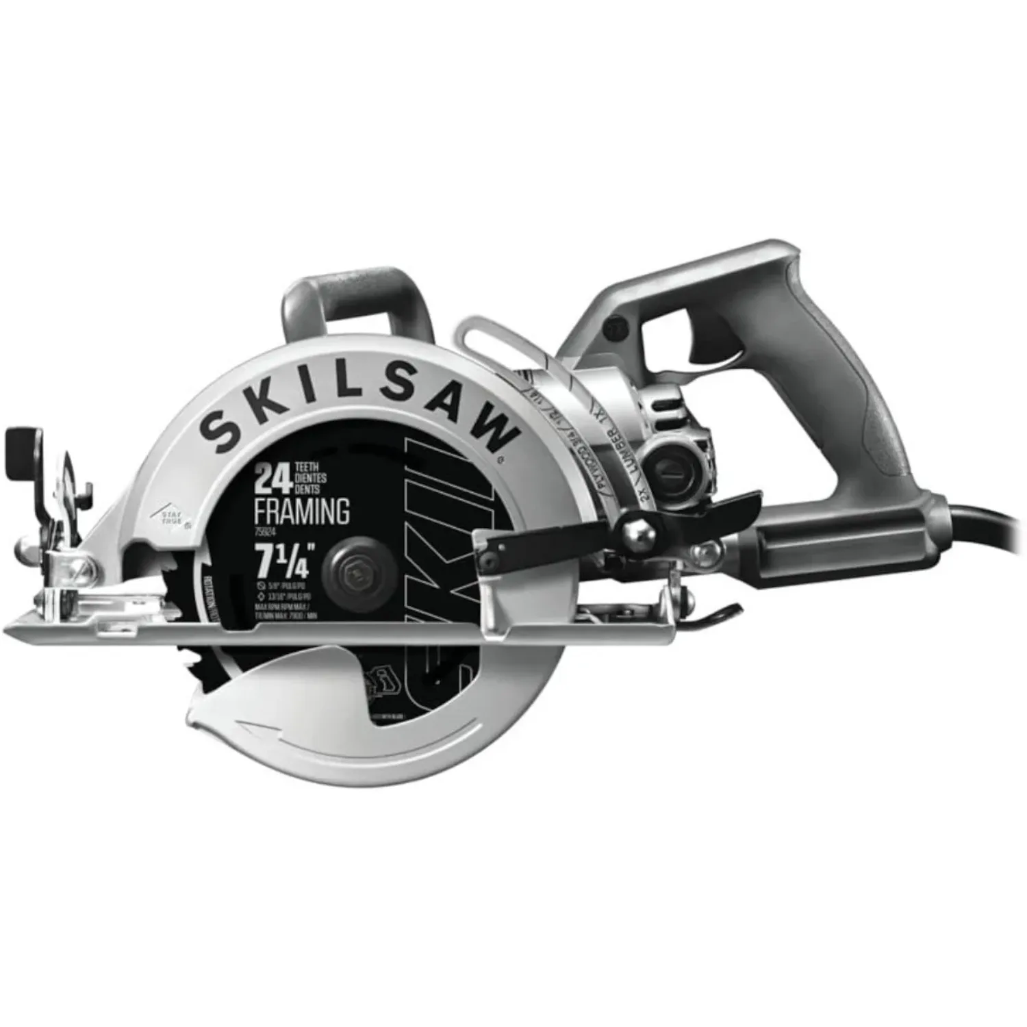 7-1/4 In. Worm Drive Circular Saw With Twist Lock Plug- SPT77W-71