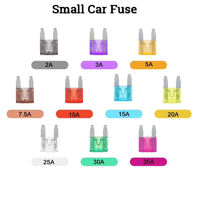 10/50/100pcs Aluminum Car Blade Fuse Kit for Car Boat Auto Accessories Small/Medium Size 3A 5A 7.5A 10A 15A 20A 25A 30A 35A 40A