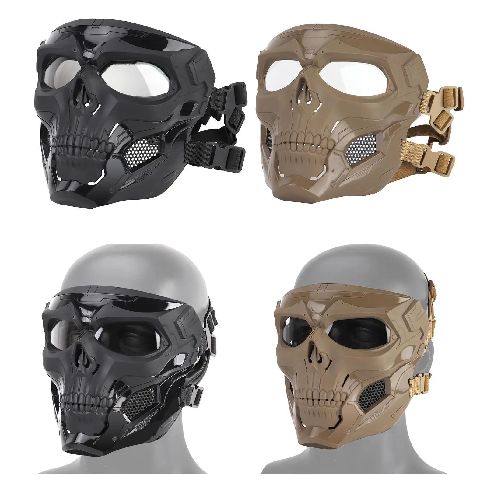Skull Skeleton Full Face Mask Protect Safety