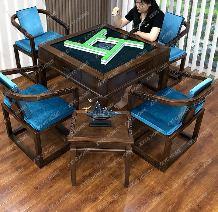 Mahjong Machine Automatic Household Electric Mahjong Table Chess and Card Dining Table Dual-Purpose in One Bass Machine Hemp