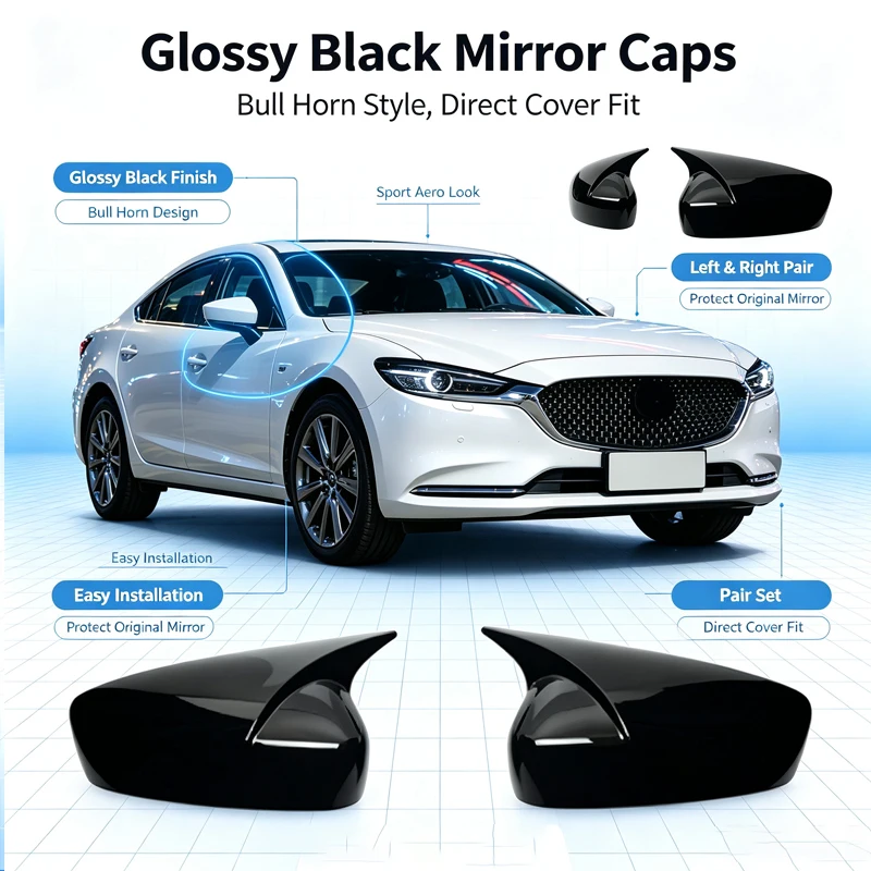 Suitable for Mazda6 Atenza 18-21 horn rearview mirror housing car exterior modified rearview mirror