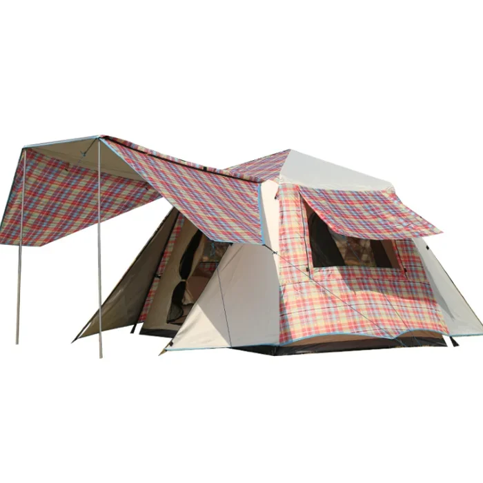 

Автоматическая семейная палатка из хлопкового холста A Four Seasons для кемпинга