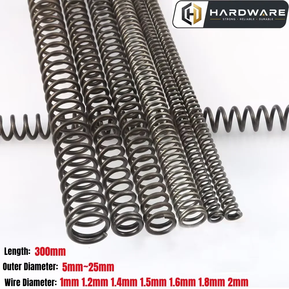 Image of 1 Stück lange Druckfedern, Drahtdurchmesser 1,2/1,4/1,5/1,6/1,8/2 mm, Außendurchmesser 10–25 mm, Länge 300 mm, Y-förmige Druckfedern