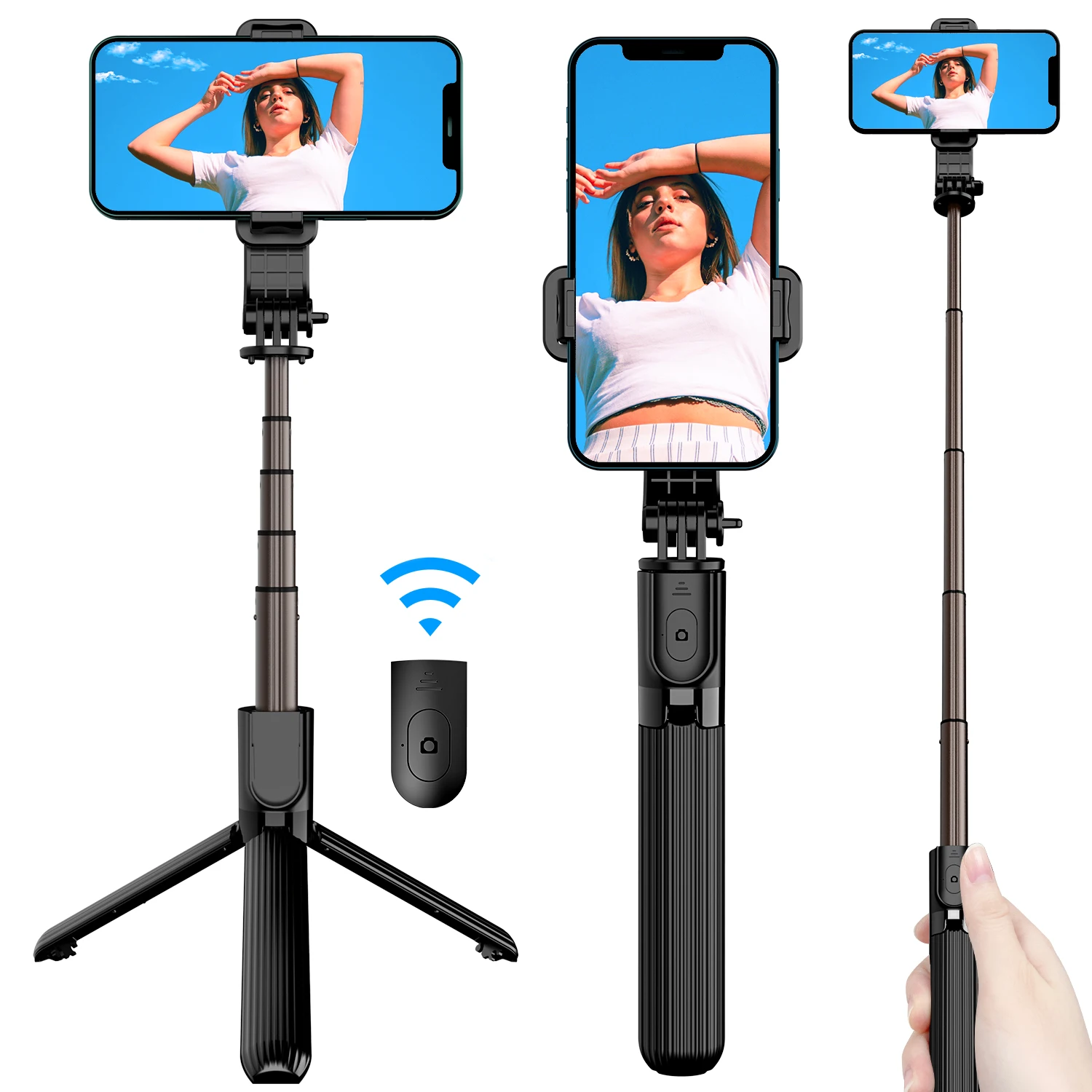 

Selfieshow L03 Gimbal Bluetooth 360 Degree Rotation Selfie Stick Bluetooth Tripod Stabilizer Holder for iPhone Samsung Xiaom