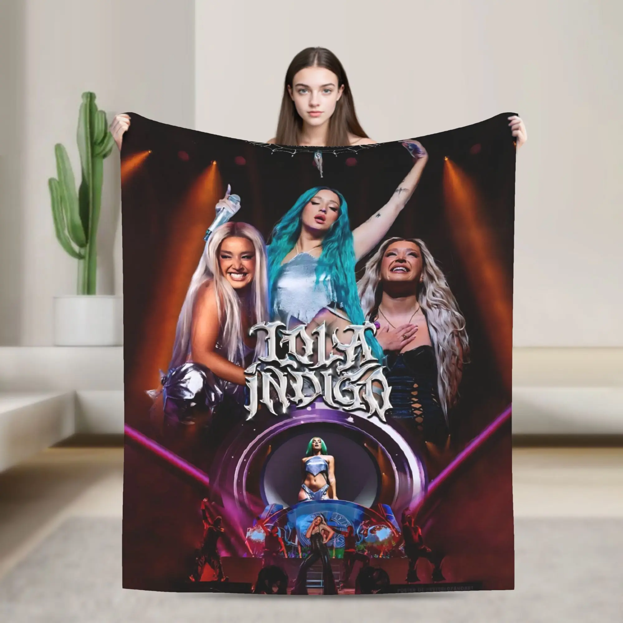 L-Lolas I-Indigos Espanhol Macio Cobertor Quente Viagem Cobertor de Pelúcia Novidade Sala de Estar Colcha de Franela Capa de Sofá Cama