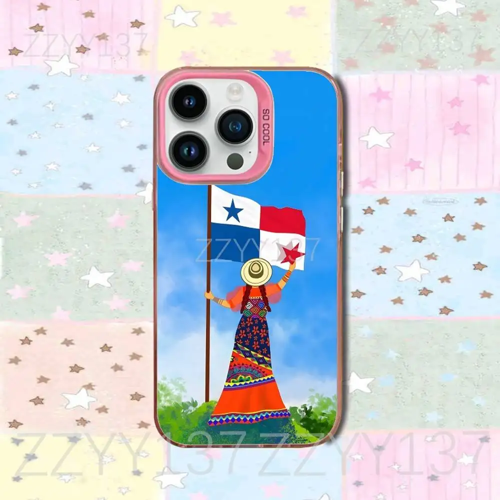 حافظة هاتف بنما الاستوائية لهاتف آيفون 16,15,14,13,12,11,8,7,Pro,Max,Plus,Mini,XS,SE غطاء وردي غير لامع مقاوم للصدمات #2