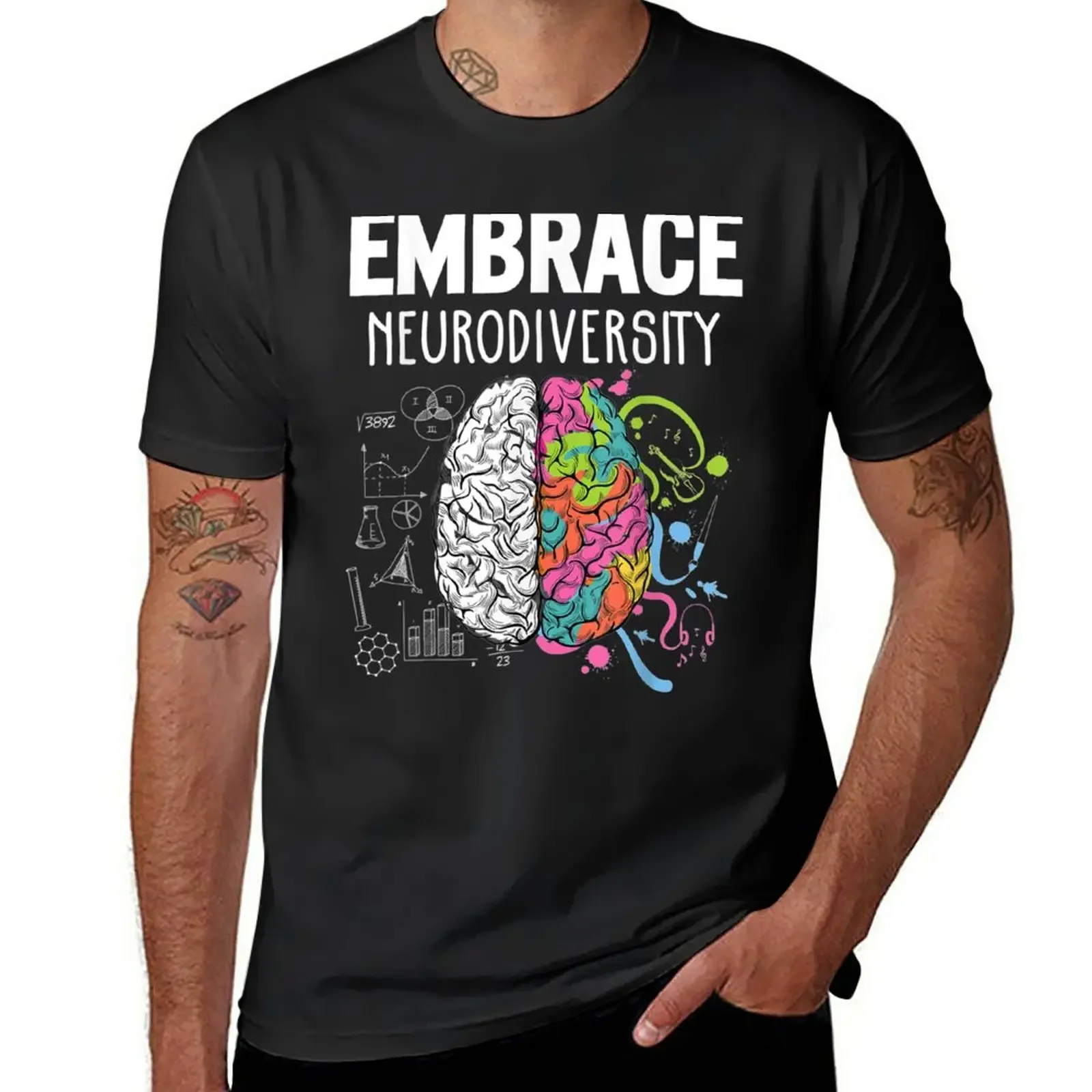 

Embrace Neurodiversity Brain gifts T-Shirt korean fashion customs design your own oversizeds men clothings