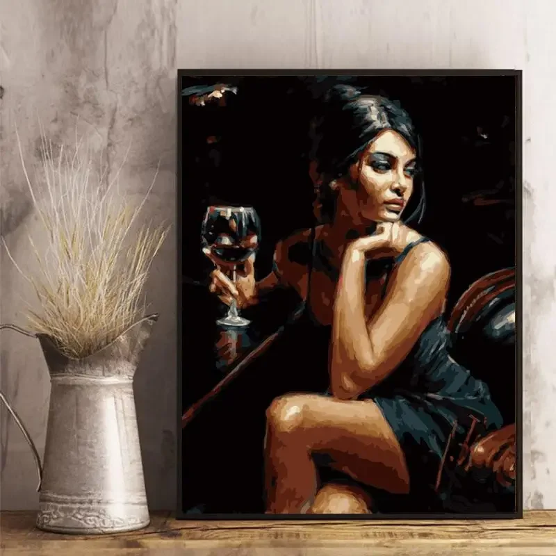 DIY Paint By Numbers Sexy Beauty Oil Painting for Adults and Kids Beautiful Art Decoration Romantic and Colorful Home Decor