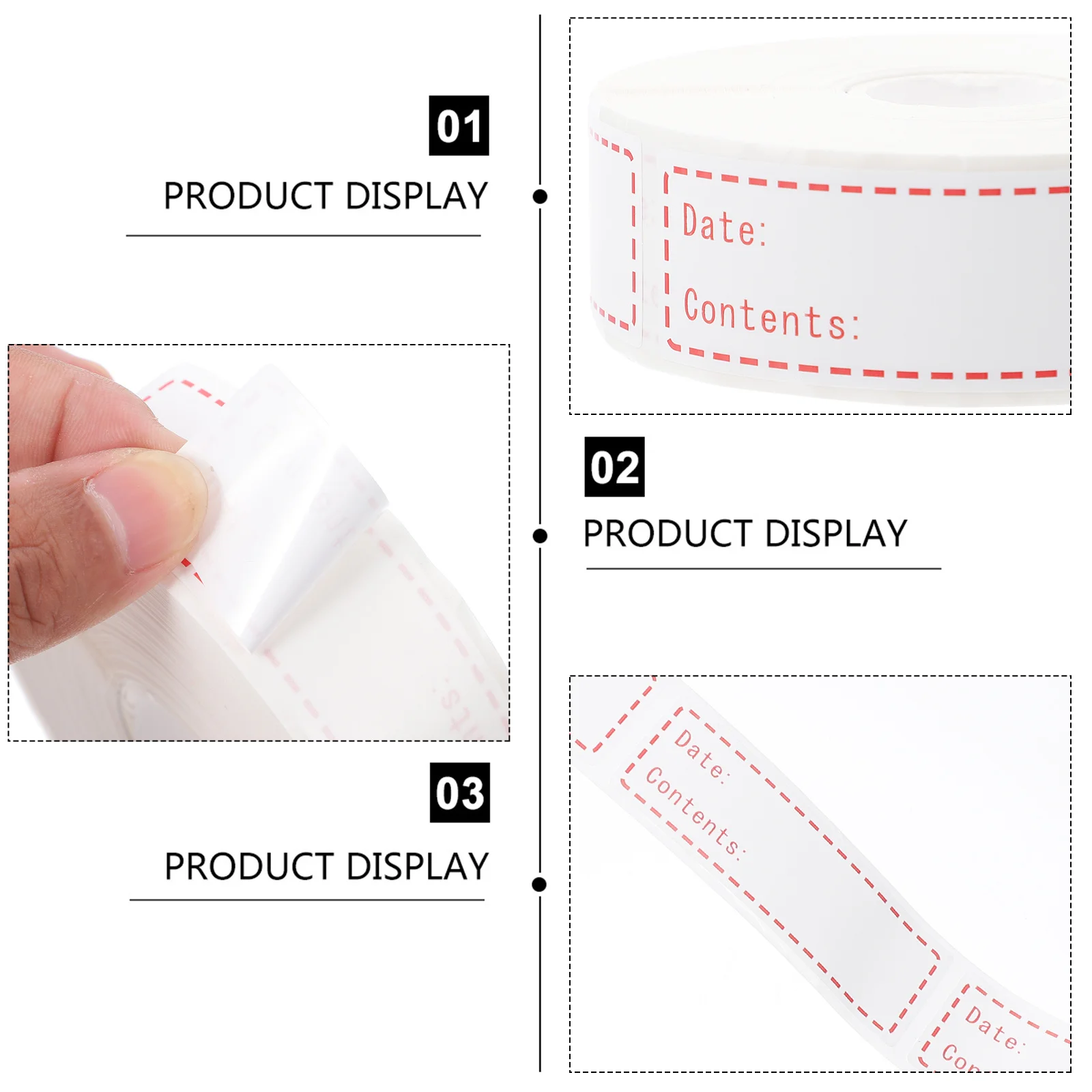 

1 Roll Adhesive Fridge Stickers Reliable Food Storage Reminder Labels for Freezer Jars Bottles Kitchen Organization Waterproof