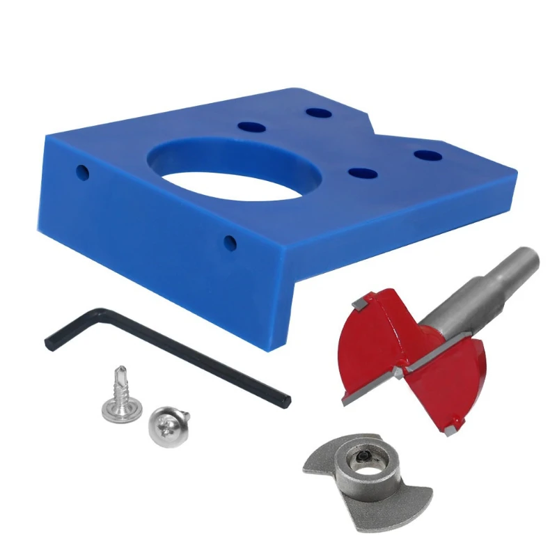 Multifunctional 35mm ABS Hinge Cup Hole Locator Cabinet Door Hinge Positioning Template Drill Guide DIY Woodworking Tool Kit
