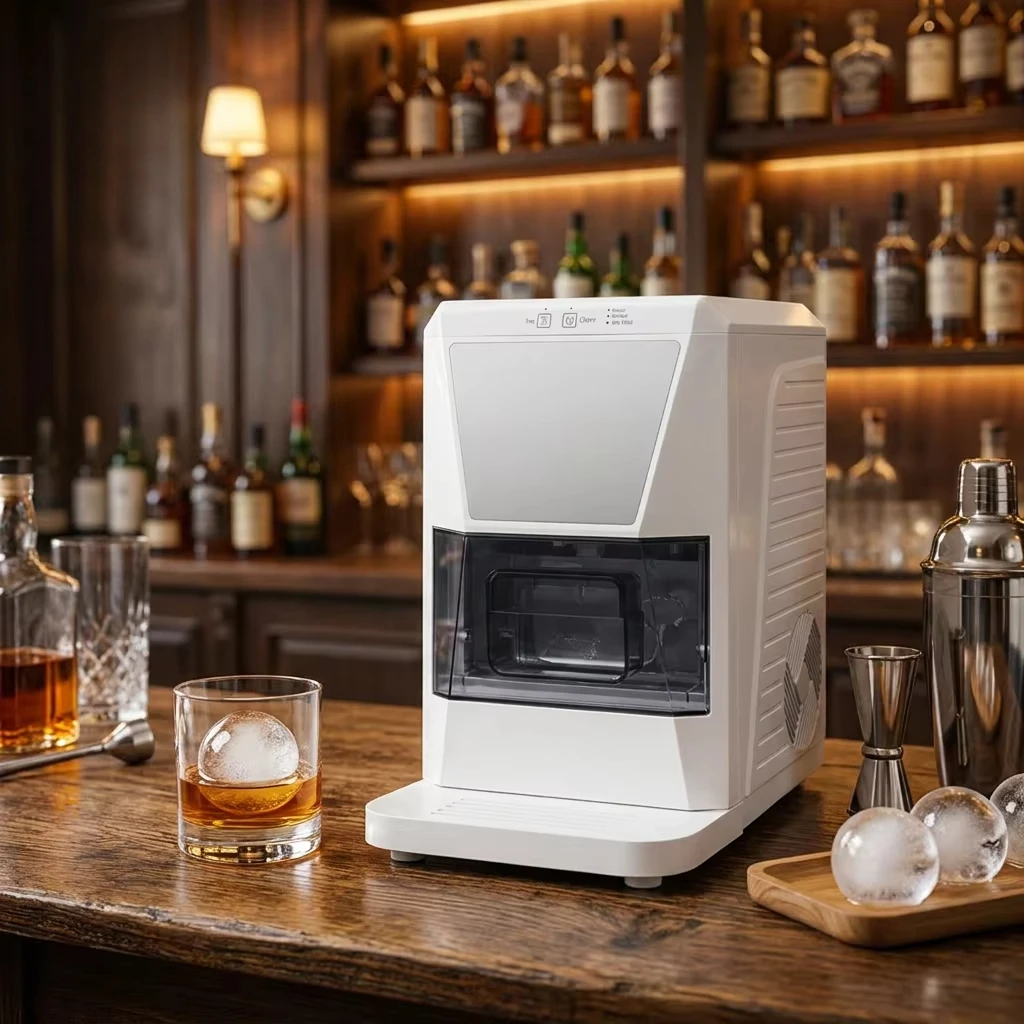 Portable Countertop Spherical Ice Maker Lightweight Design for Mobile Bars and Event Catering Beverage Preparation