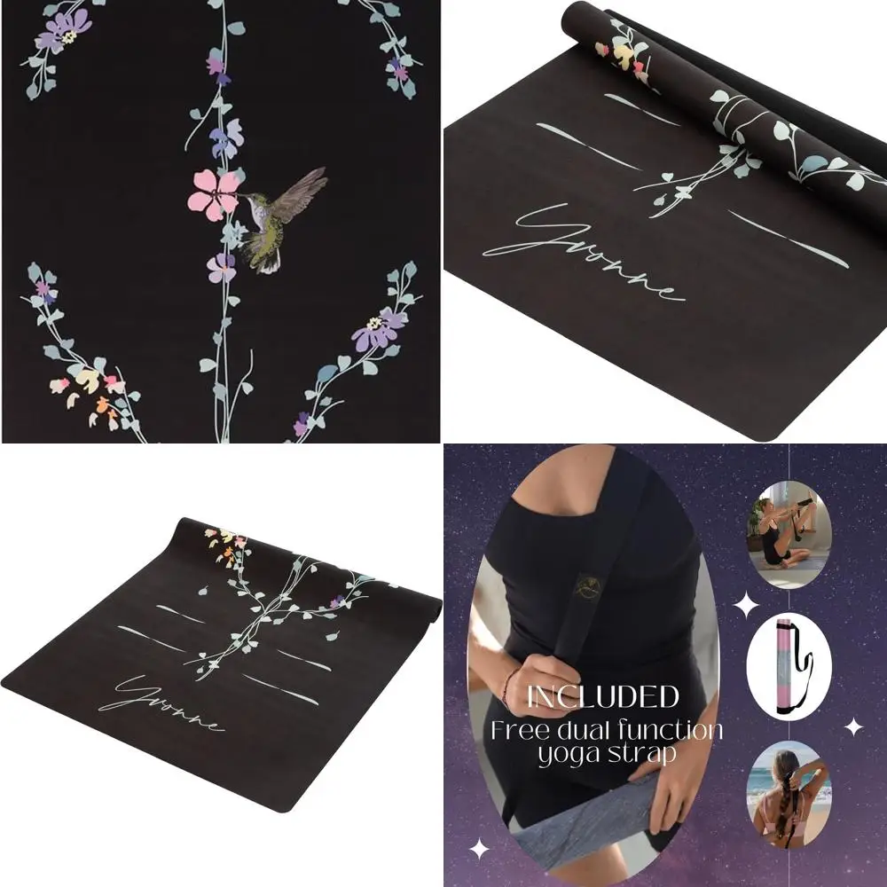 

Компактный экологически чистый дорожный коврик для йоги — ультратонкий, 1,5 мм, легкий, складной, нескользящий, с ремнем для переноски