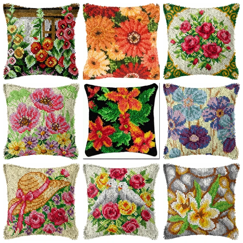 

Набор с крючком в виде цветов, с вышивкой ромашки, Подсолнухи, подушка с узлом, аксессуары для вышивки