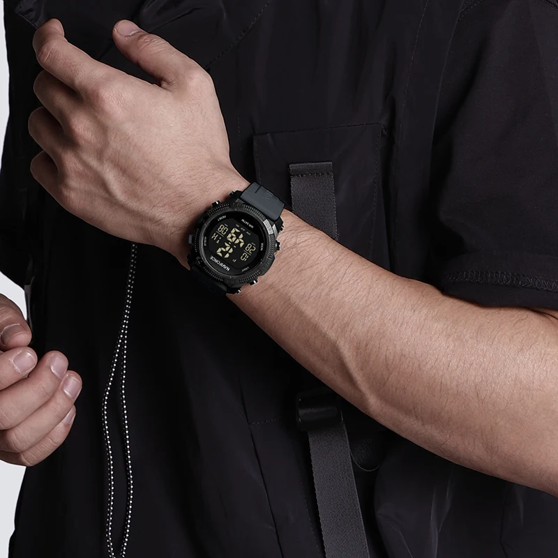 NAVIFORCE Reloj de pulsera electrónico a la moda para Hombre, relojes deportivos luminosos resistentes al agua para Hombre, Reloj con correa de