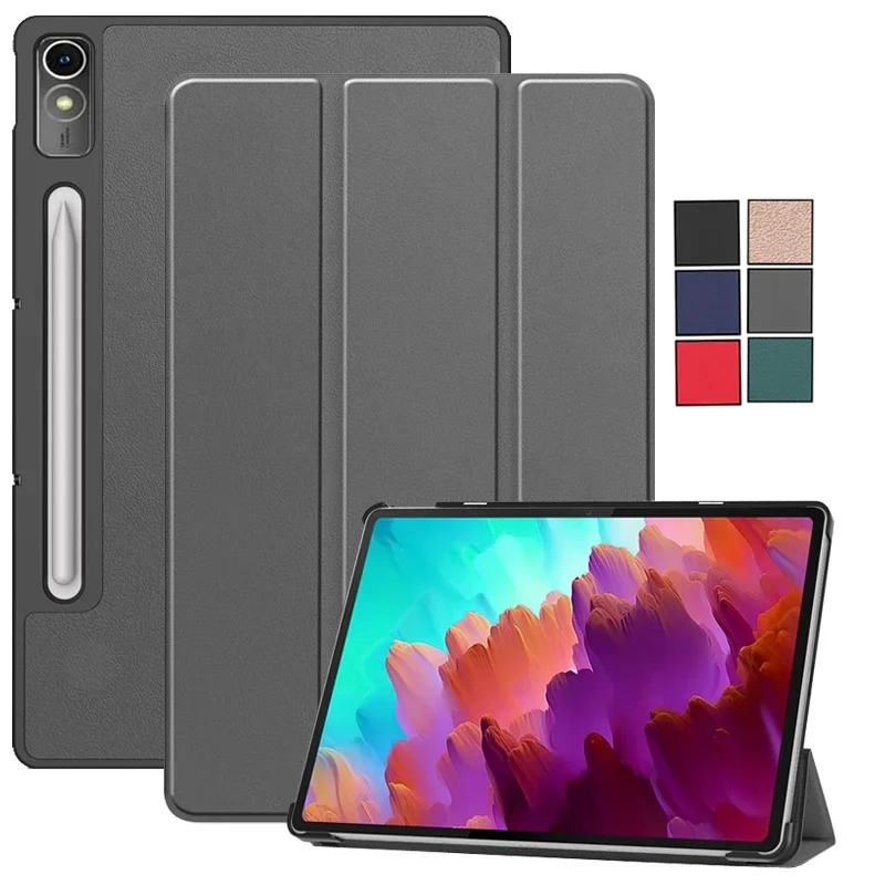 

For Lenovo Xiaoxin Pad Pro 12 7 12.7 Inch Case 2023 Flip Stand Hard PC Back for Lenovo Tab P12 12.7 Case Cover Auto Sleep/Wake