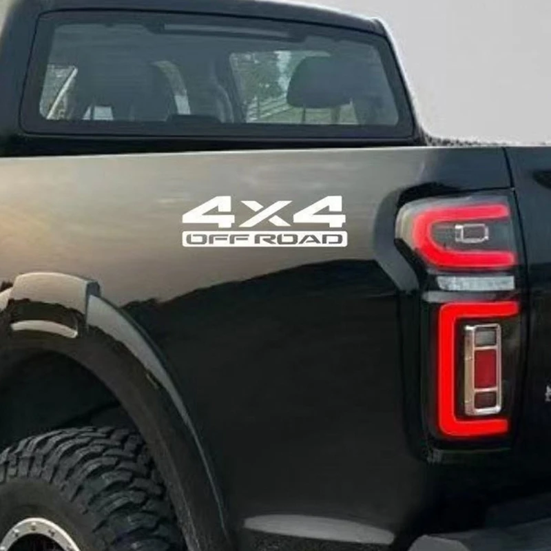 4X4 Offroad Lettering Vehicle Decal, PVC Trail Body Accent for Side Panel Decoration, Single Sheet for Vehicle Owners Style