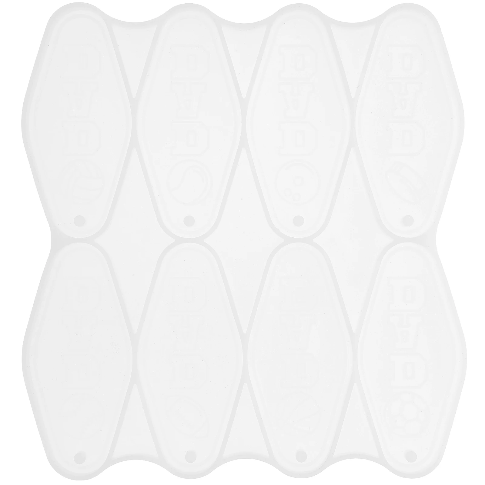 

Silicone Keychain Molds for DIY Resin Ornaments White Dad Keychains Making Mold Portable Pendant Jewelry Accessories