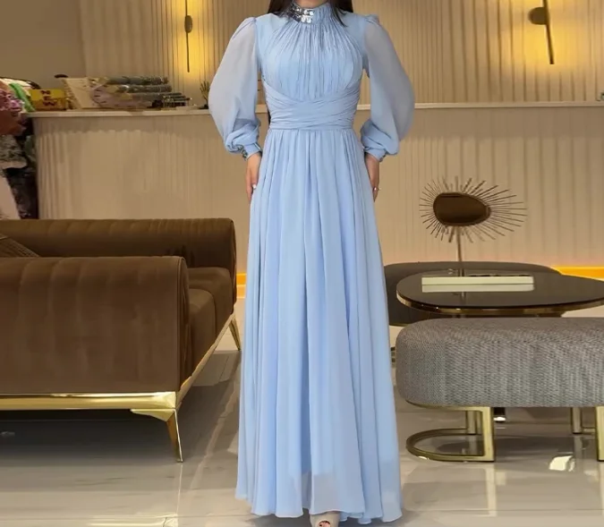 

Solid color semi high neck waist cinching elegant jumpsuit dress